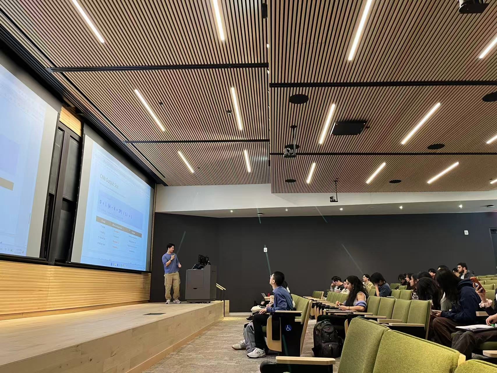 Zixun leading a CNN review session for a CIS 5190 classroom