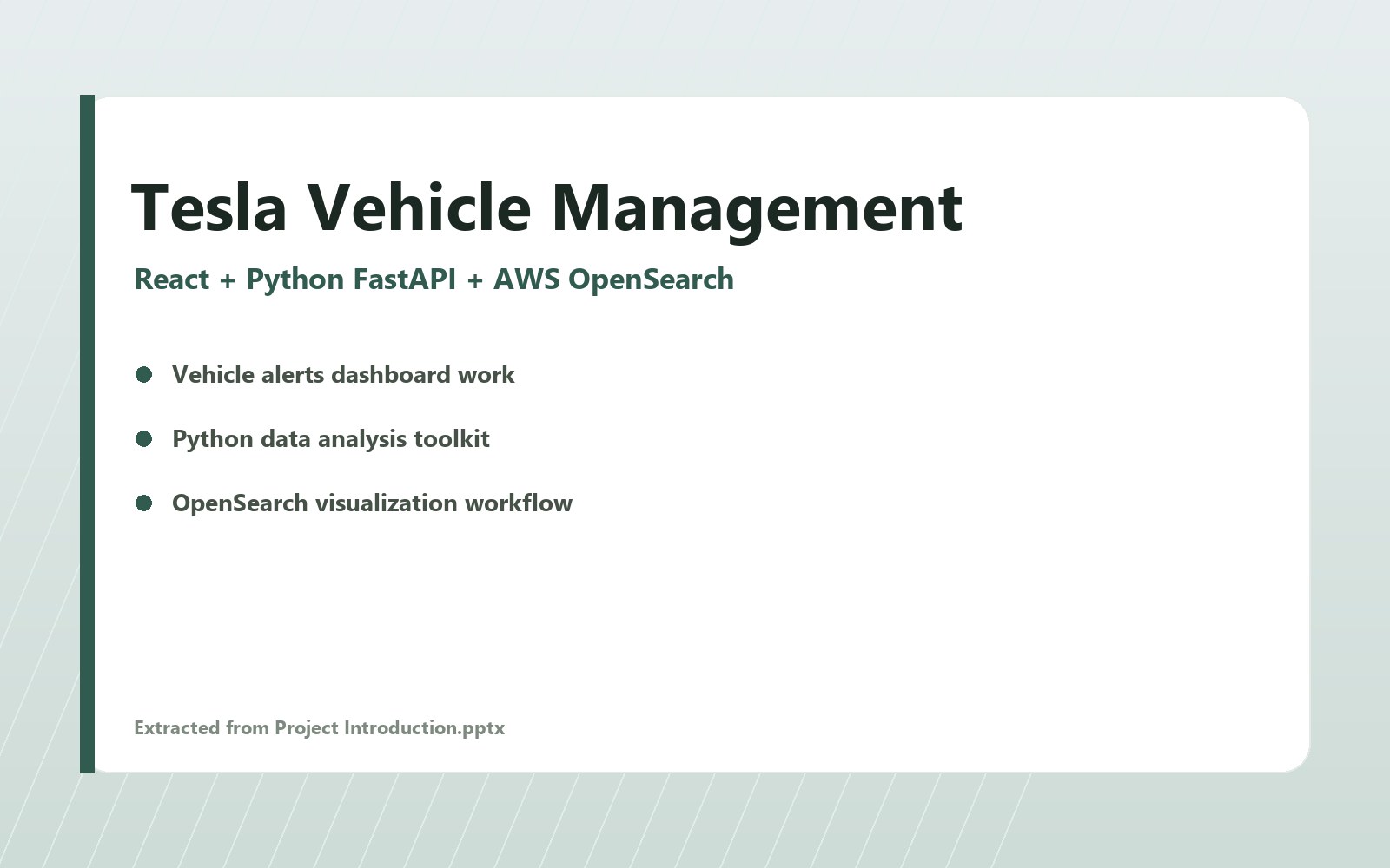 Tesla service engineering project image